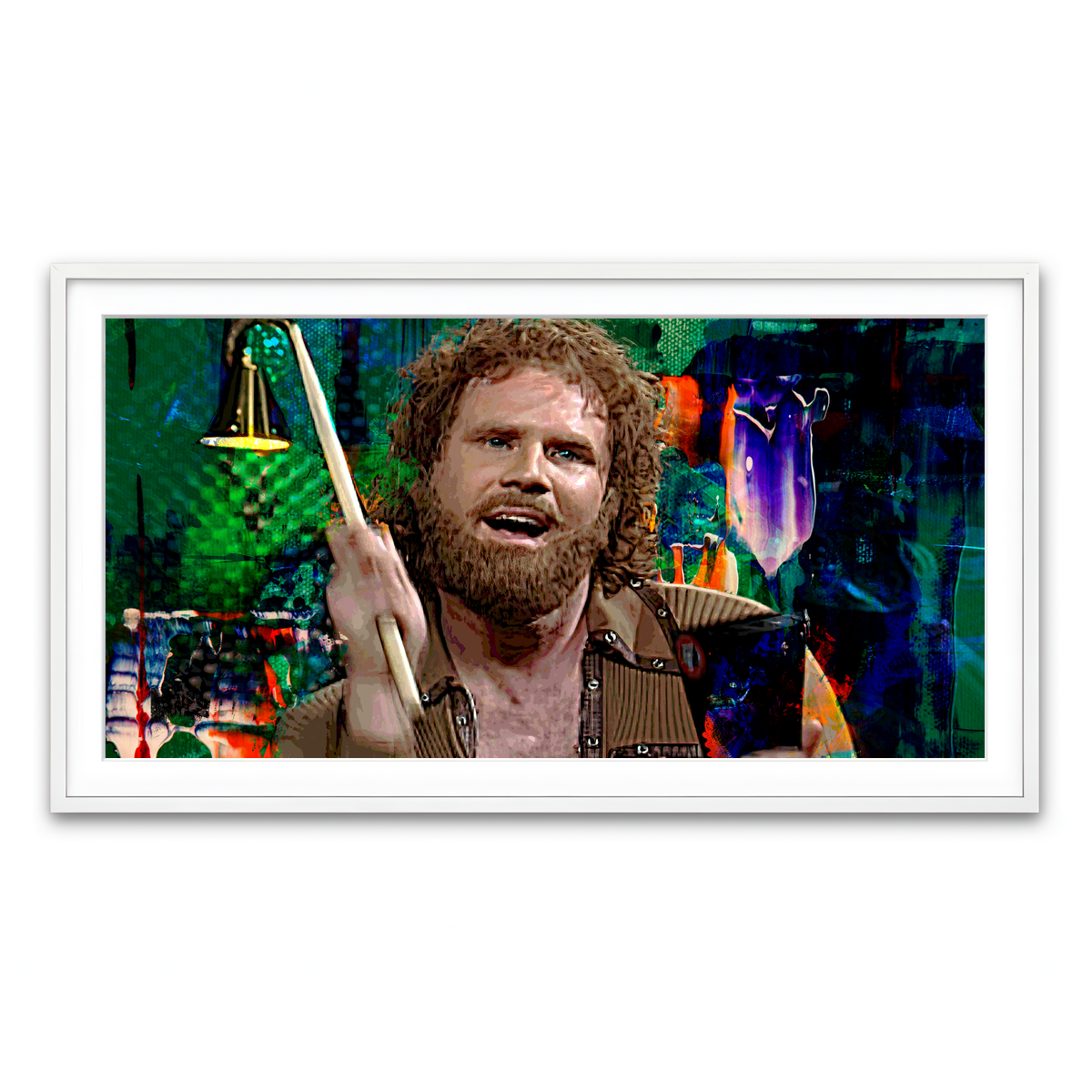 Framed Print 2x1 White