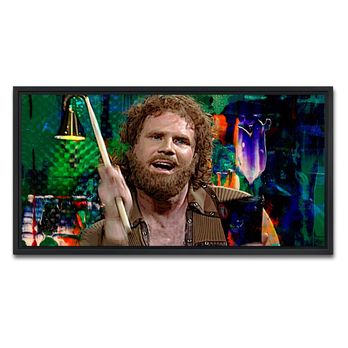 AUTO-MOCKUP WHITE | More Cowbell | 1 Piece | Black Framed Canvas | group=2x1