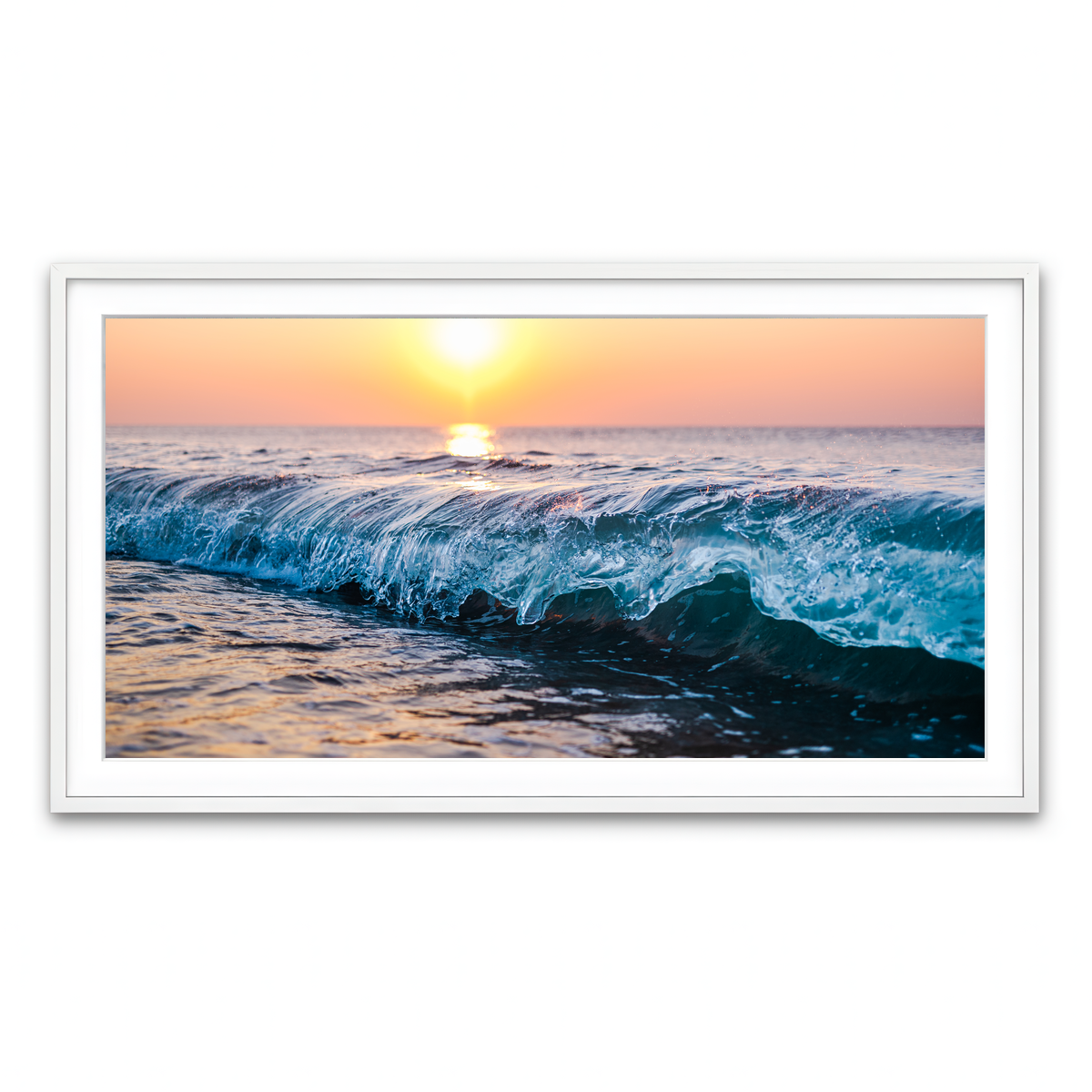Framed Print 2x1 White