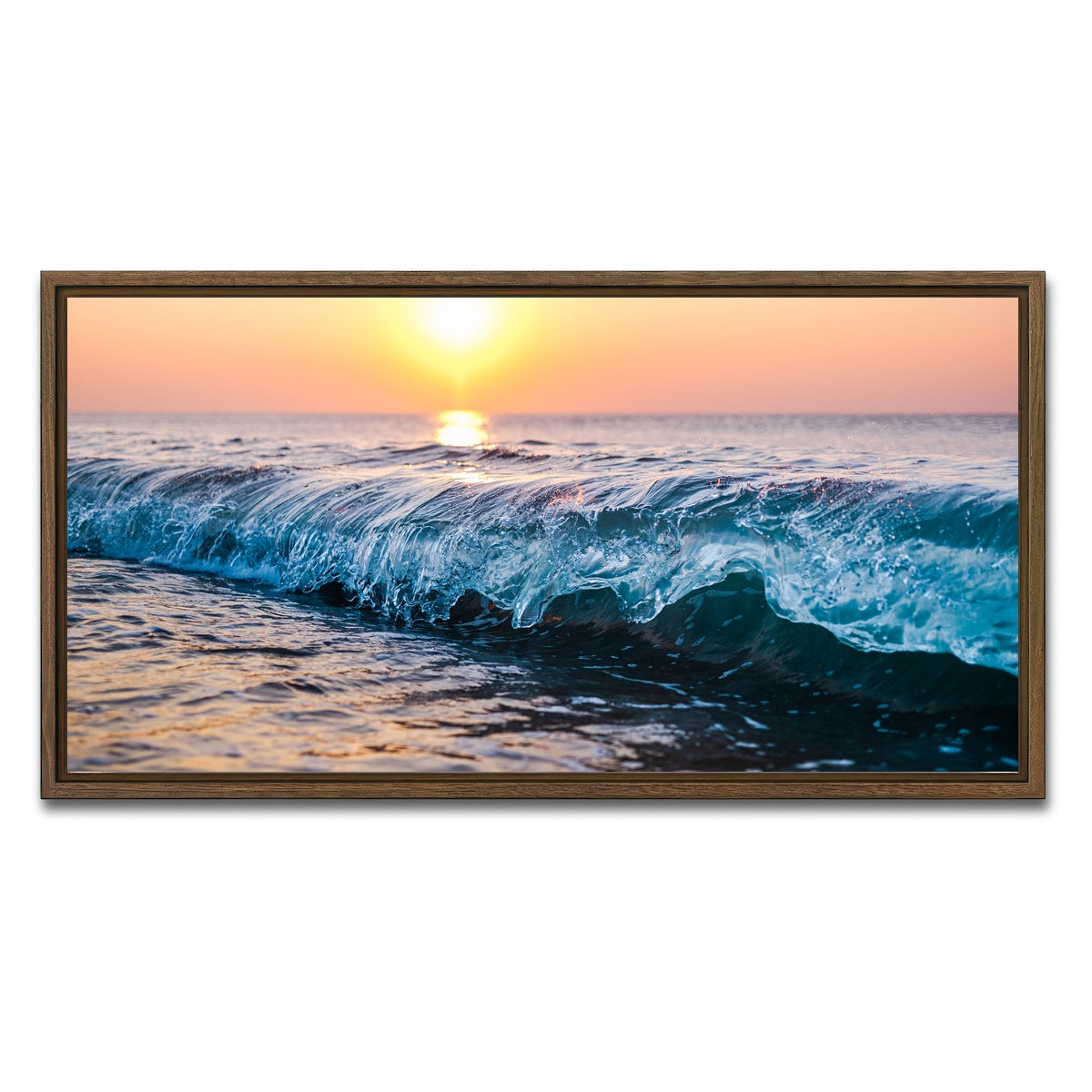 AUTO-MOCKUP WHITE | Morning Break | 1 Piece | Walnut Framed Canvas | group=2x1