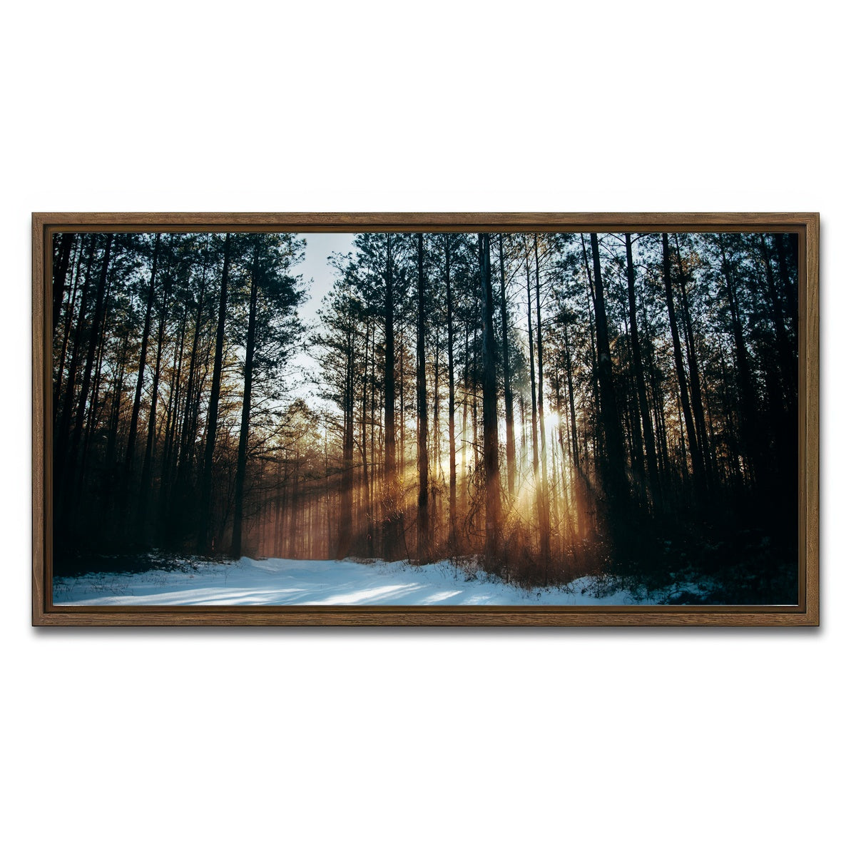 AUTO-MOCKUP WHITE | Morning Light | 1 Piece | Walnut Framed Canvas | group=2x1
