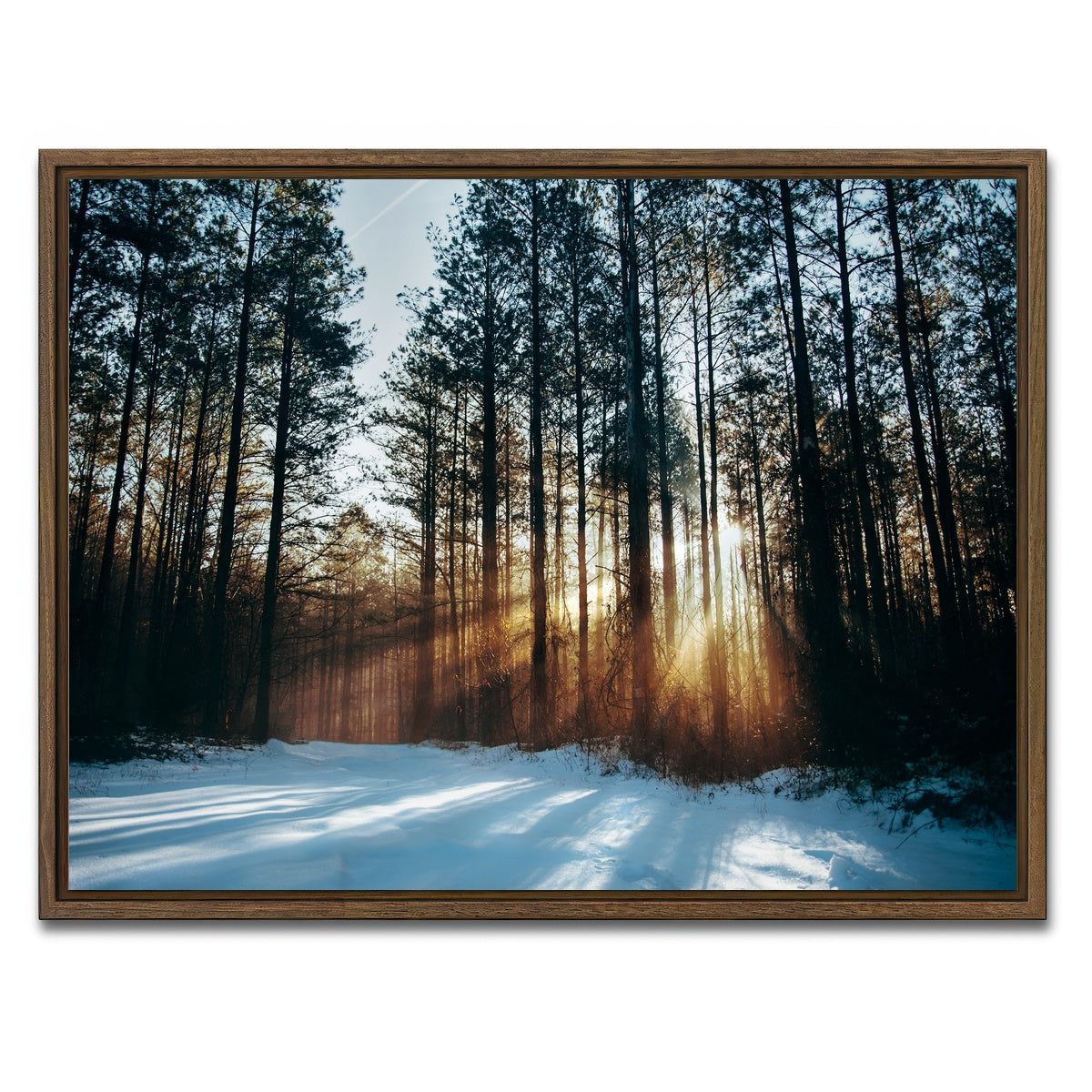 AUTO-MOCKUP WHITE | Morning Light | 1 Piece | Walnut Framed Canvas | group=4x3