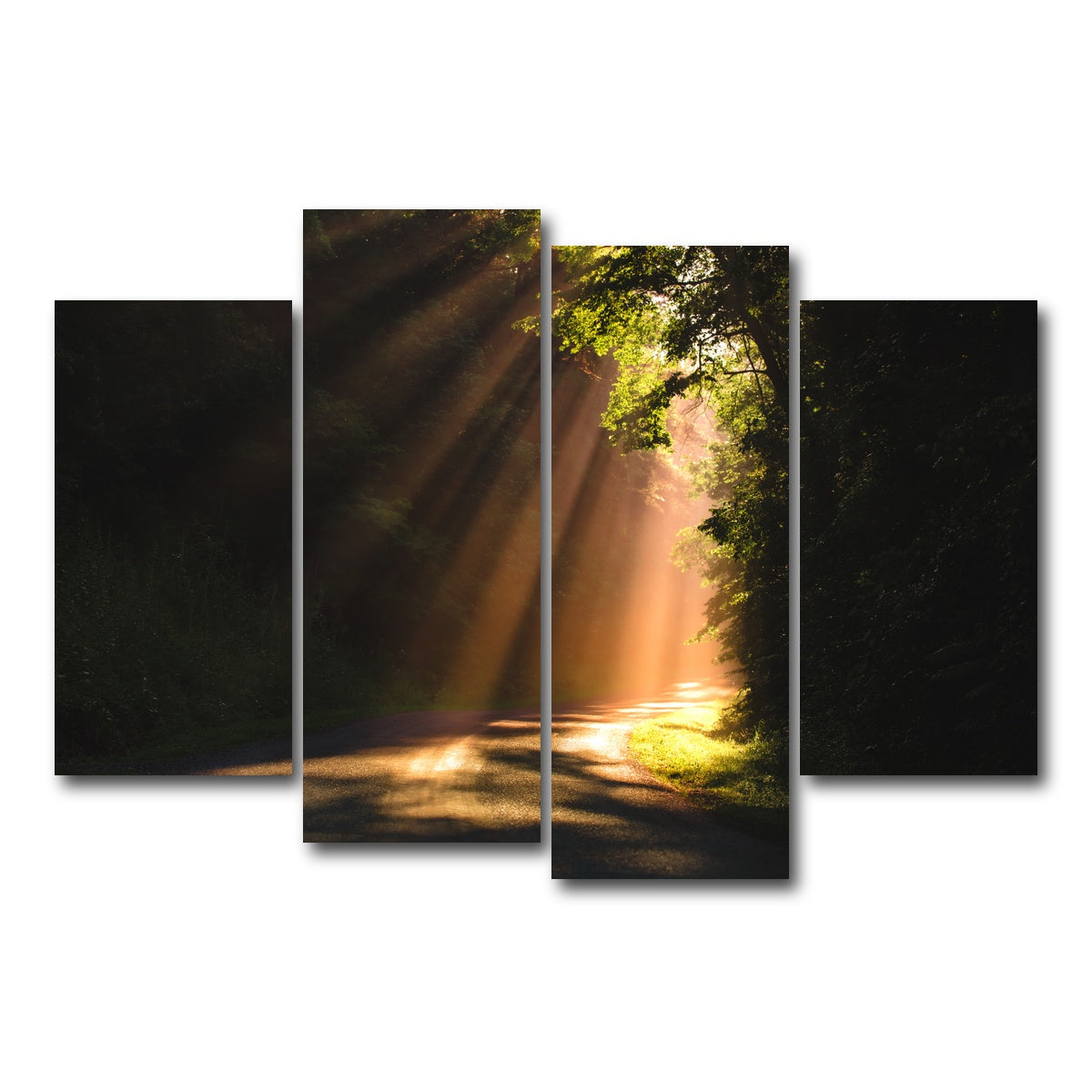 AUTO-MOCKUP WHITE | Morning Rays | 4 Piece | Gallery Wrap Canvas | group=4_short