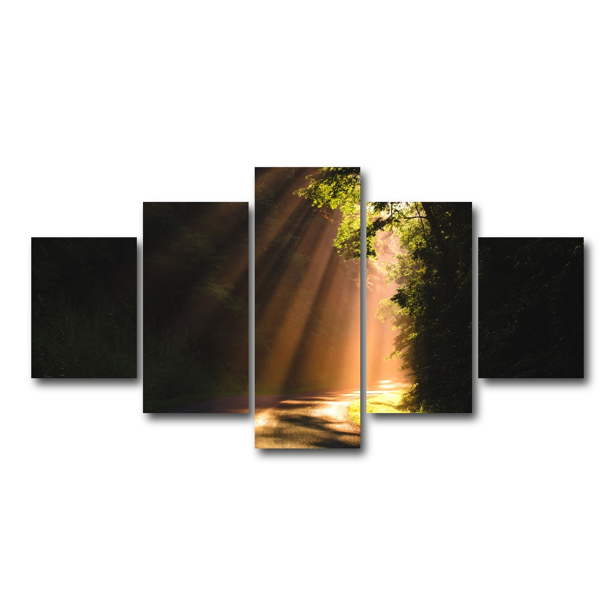 AUTO-MOCKUP WHITE | Morning Rays | 5 Piece | Gallery Wrap Canvas | group=5_short