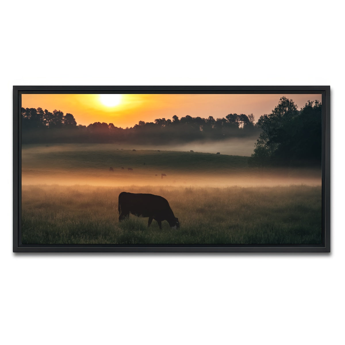 AUTO-MOCKUP WHITE | Morning Walks | 1 Piece | Black Framed Canvas | group=2x1