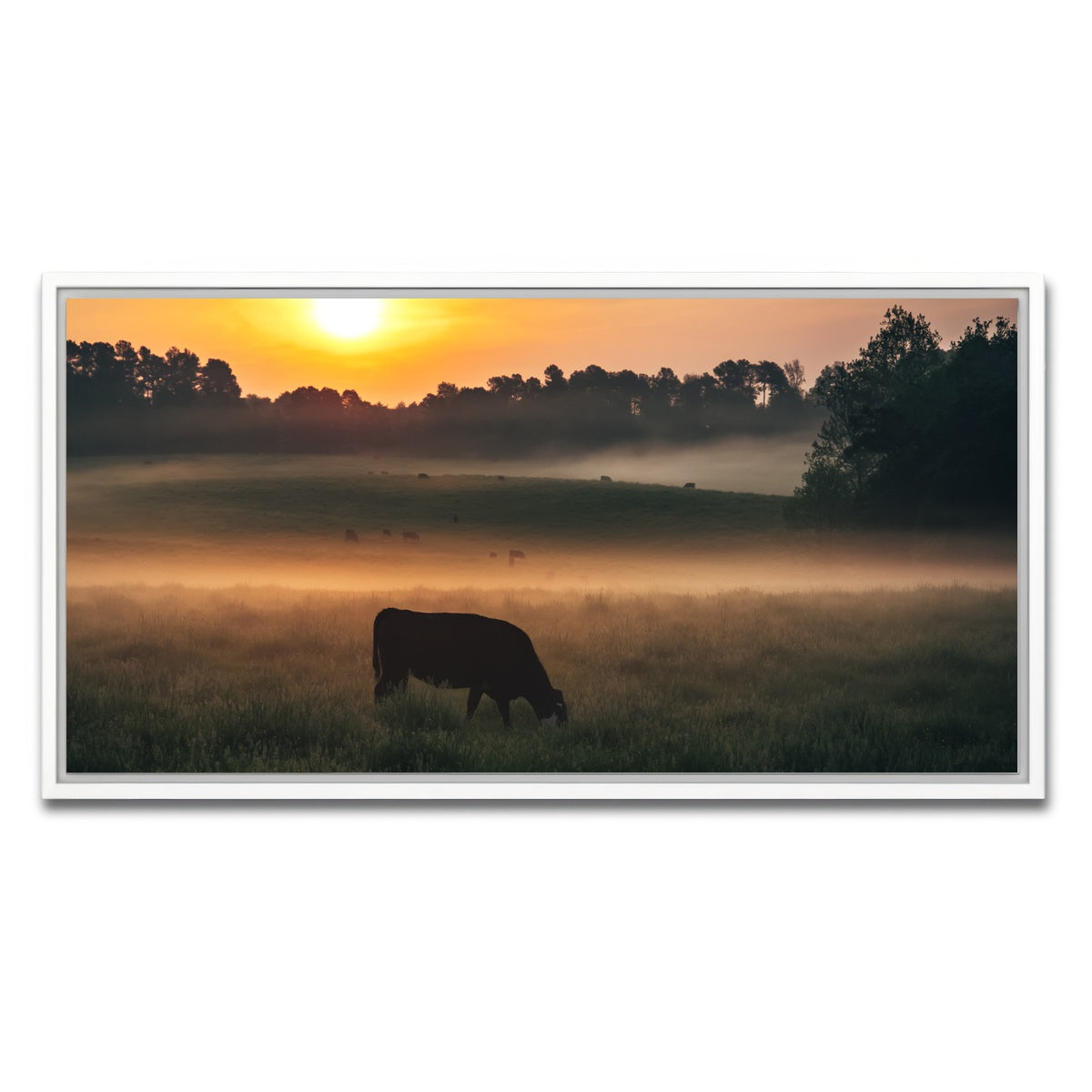 AUTO-MOCKUP WHITE | Morning Walks | 1 Piece | White Framed Canvas | group=2x1