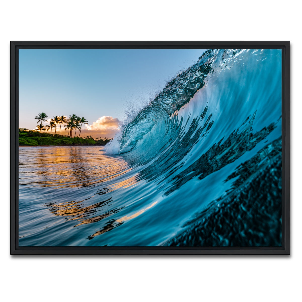 AUTO-MOCKUP WHITE | Morning Wave | 1 Piece | Black Framed Canvas | group=4x3