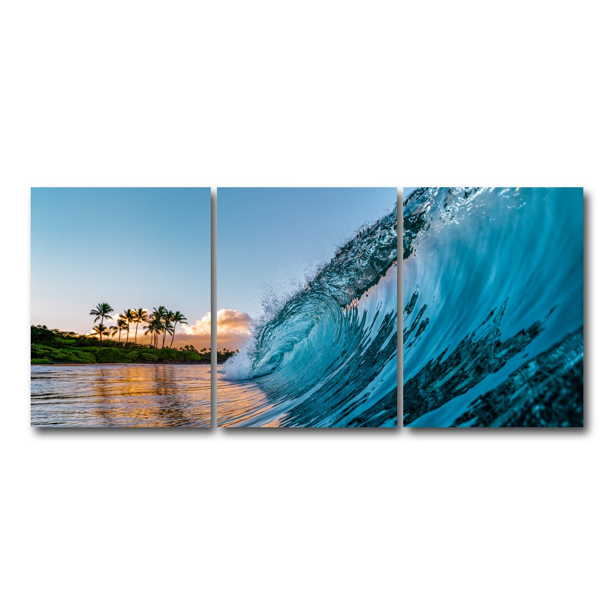 AUTO-MOCKUP WHITE | Morning Wave | 3 Piece | Gallery Wrap Canvas | group=18x24