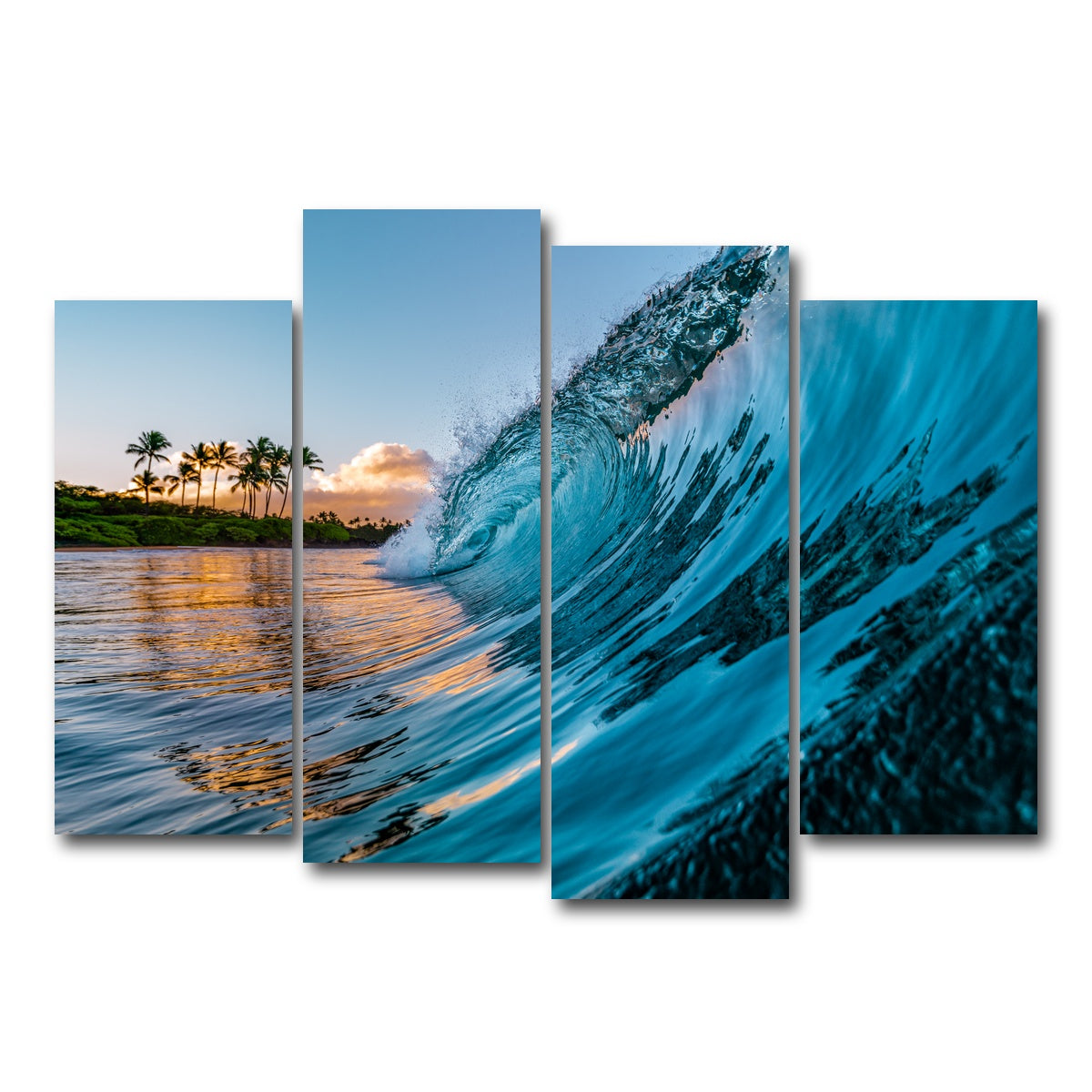 AUTO-MOCKUP WHITE | Morning Wave | 4 Piece | Gallery Wrap Canvas | group=4_normal