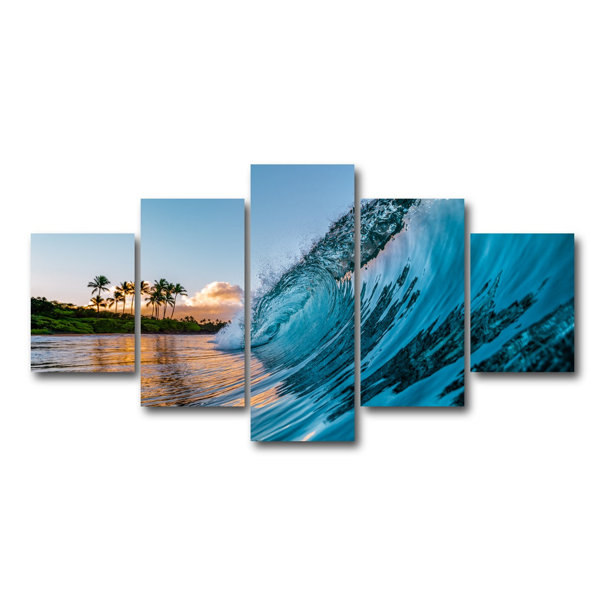 AUTO-MOCKUP WHITE | Morning Wave | 5 Piece | Gallery Wrap Canvas | group=5_short