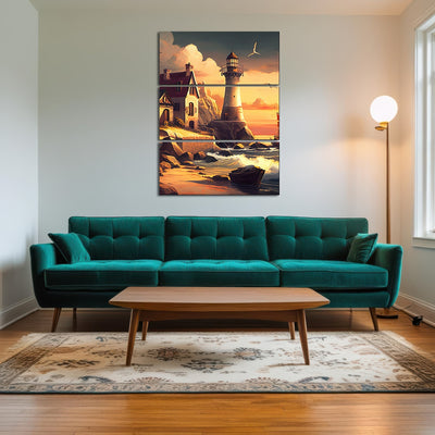 AUTO-MOCKUP ROOM | Morning by the Lighthouse