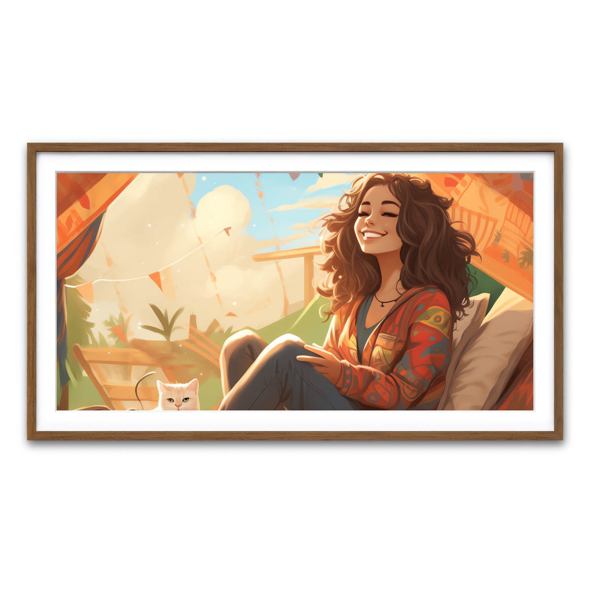 Framed Print 2x1 Walnut