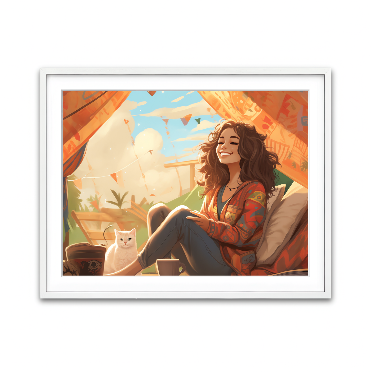 Framed Print 4x3 White