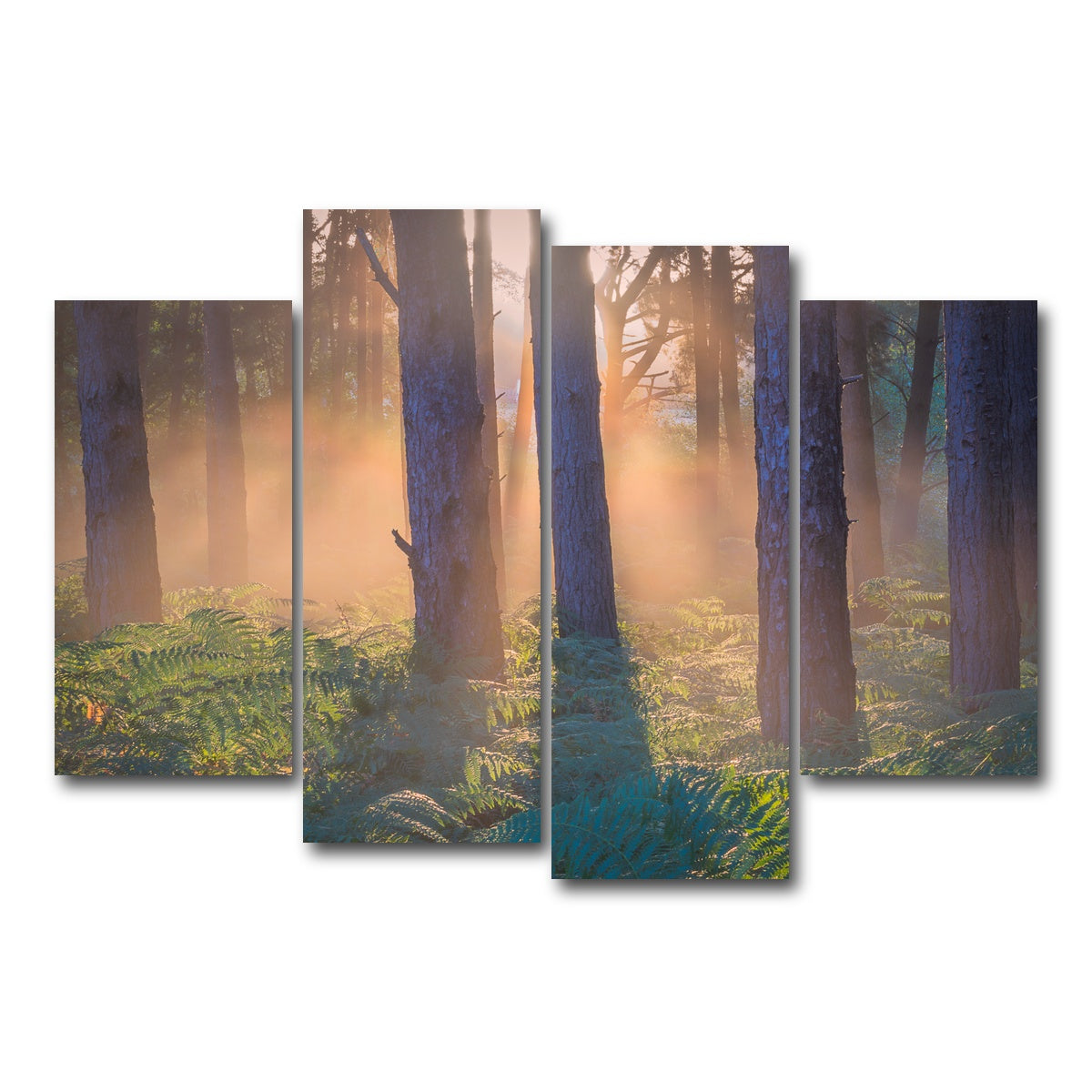 AUTO-MOCKUP WHITE | Morning in Reigate heath | 4 Piece | Gallery Wrap Canvas | group=4_short