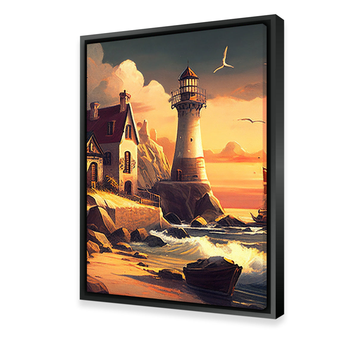 Morning by the Lighthouse Wall Art