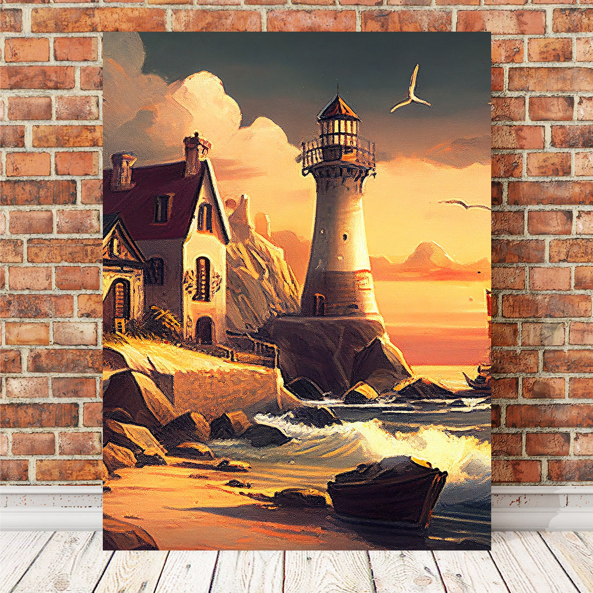 Morning by the Lighthouse Wall Art