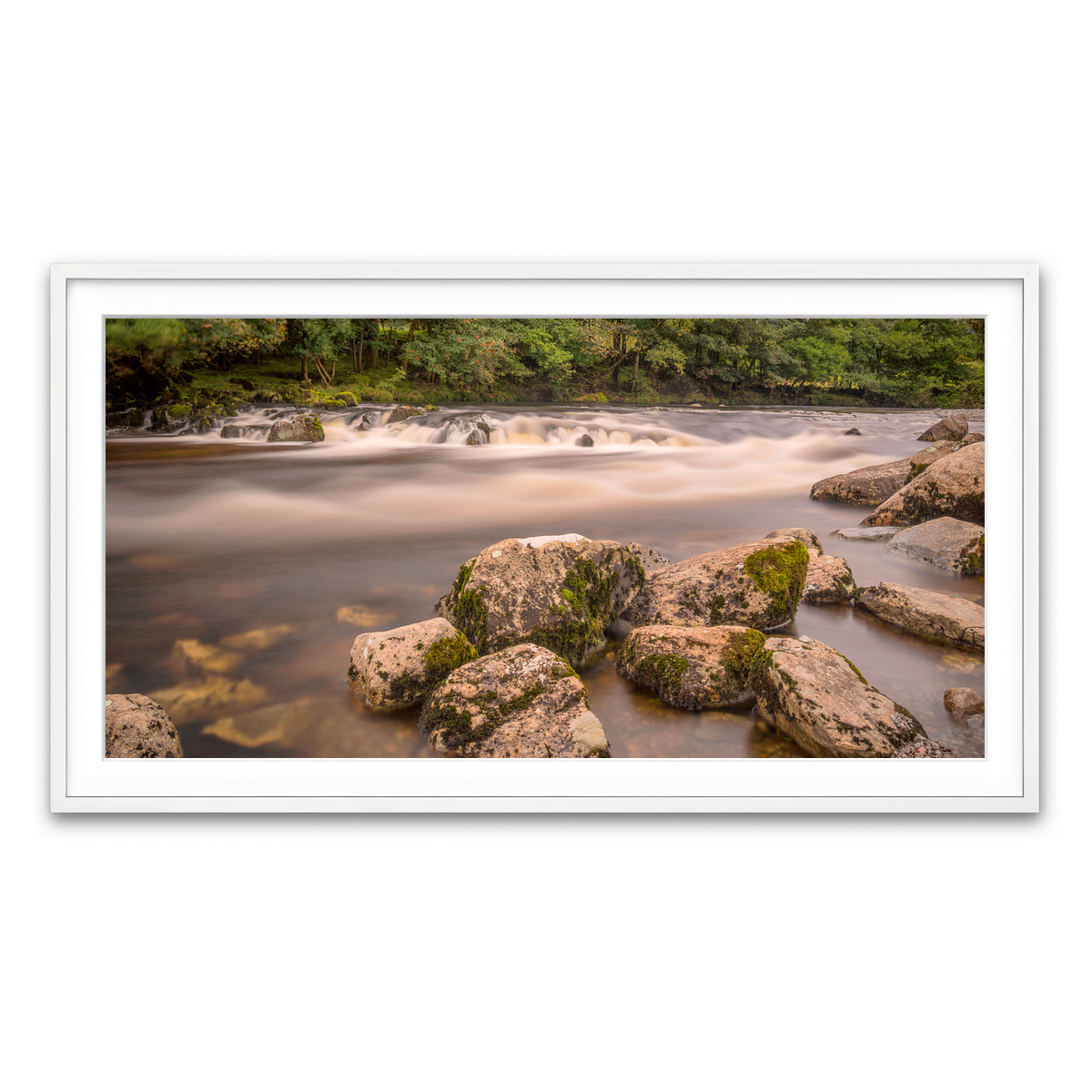 Framed Print 2x1 White