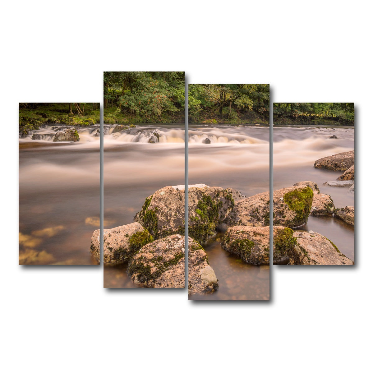 AUTO-MOCKUP WHITE | Mossy Rocks | 4 Piece | Gallery Wrap Canvas | group=4_short