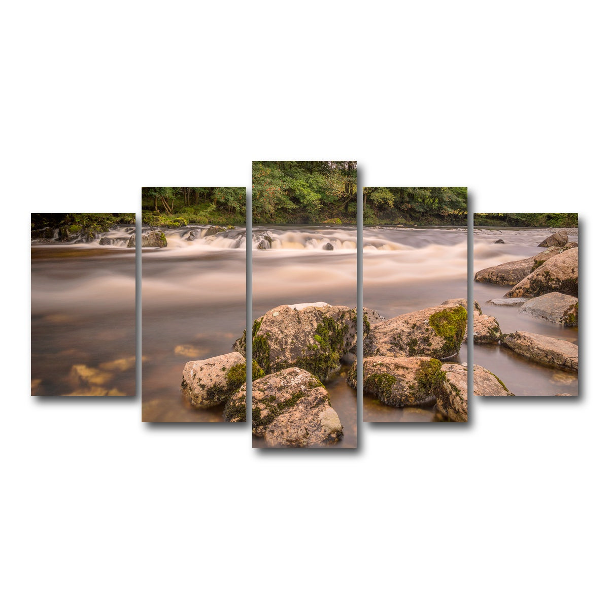 AUTO-MOCKUP WHITE | Mossy Rocks | 5 Piece | Gallery Wrap Canvas | group=5_normal