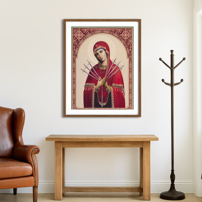 AUTO-MOCKUP ROOM | Mother Mary Wall Art