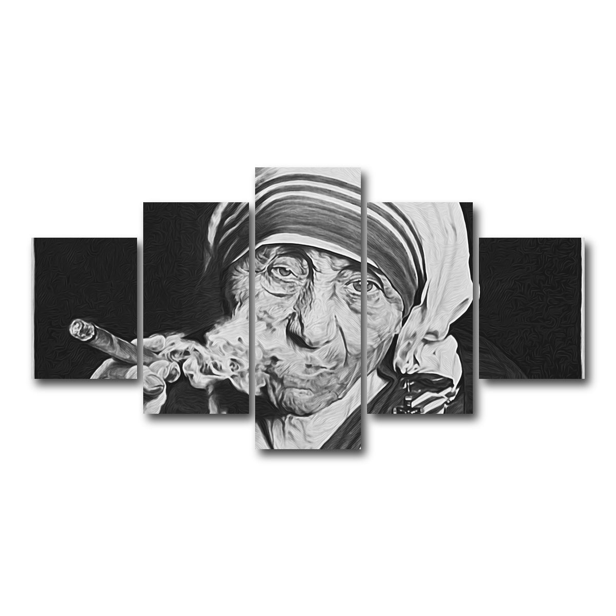 AUTO-MOCKUP WHITE | Mother Teresa | 5 Piece | Gallery Wrap Canvas | group=5_short