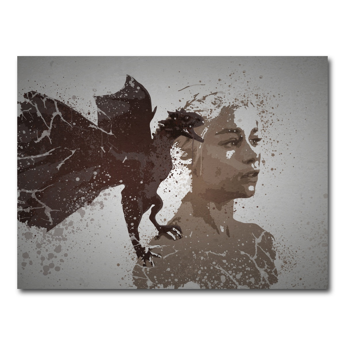 AUTO-MOCKUP WHITE | Mother of Dragons Splatter | 1 Piece | Gallery Wrap Canvas | group=4x3