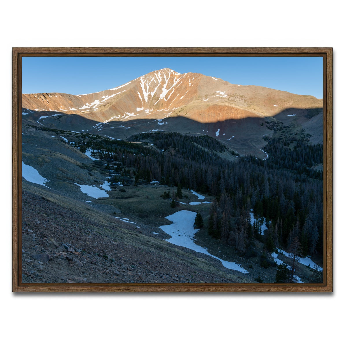 AUTO-MOCKUP WHITE | Mount Antero | 1 Piece | Walnut Framed Canvas | group=4x3