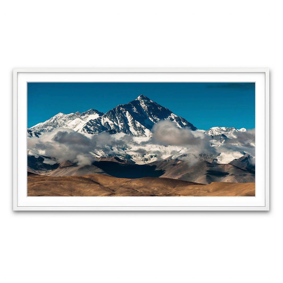 Framed Print 2x1 White