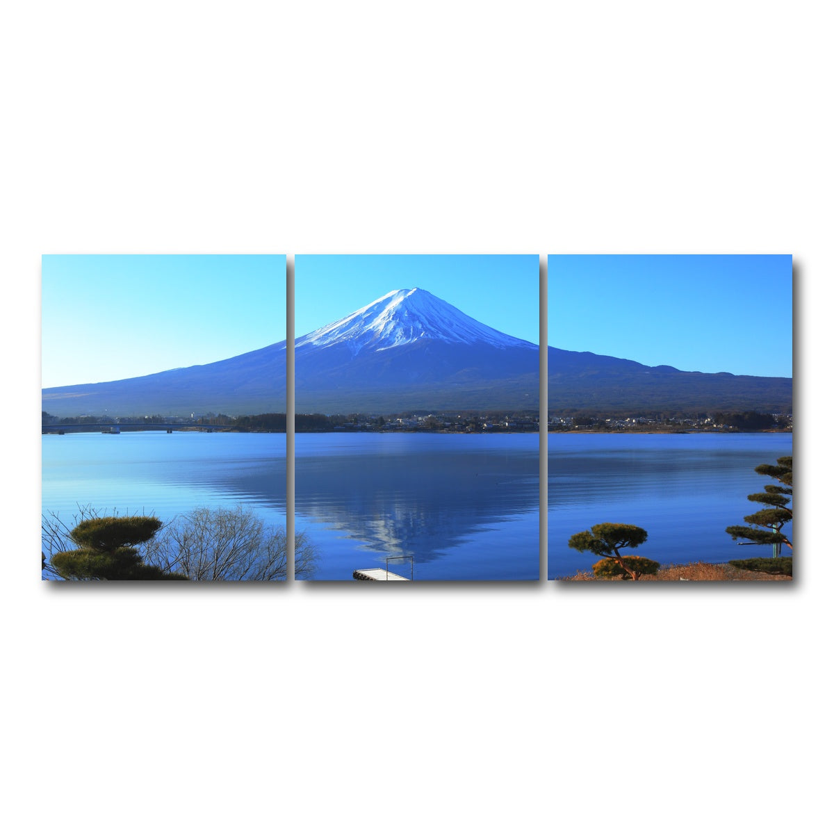 AUTO-MOCKUP WHITE | Mount Fuji | 3 Piece | Gallery Wrap Canvas | group=18x24