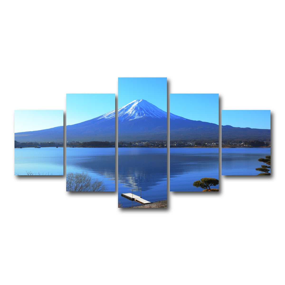 AUTO-MOCKUP WHITE | Mount Fuji | 5 Piece | Gallery Wrap Canvas | group=5_short