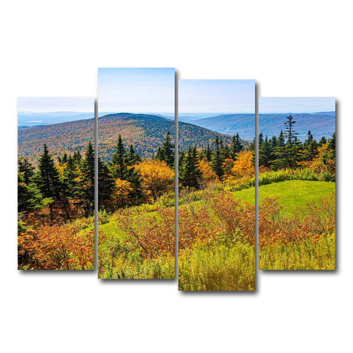 AUTO-MOCKUP WHITE | Mount Greylock Summit | 4 Piece | Gallery Wrap Canvas | group=4_normal