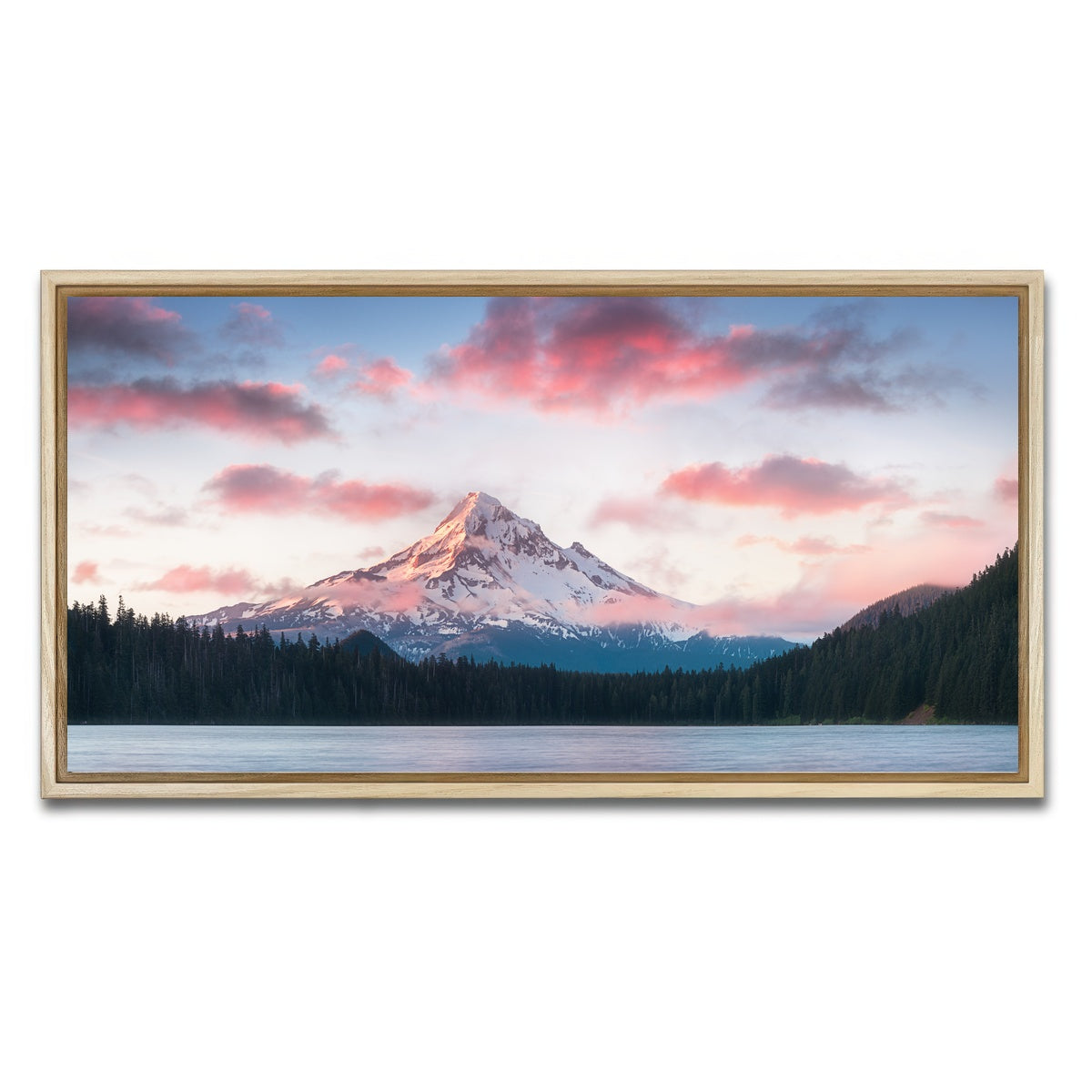 AUTO-MOCKUP WHITE | Mount Hood - Lost Lake | 1 Piece | Natural Framed Canvas | group=2x1