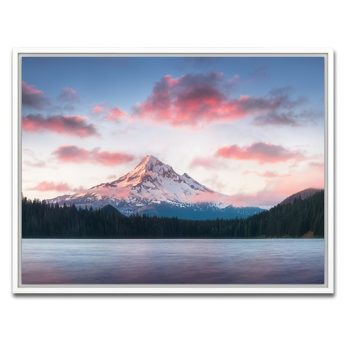 AUTO-MOCKUP WHITE | Mount Hood - Lost Lake | 1 Piece | White Framed Canvas | group=4x3
