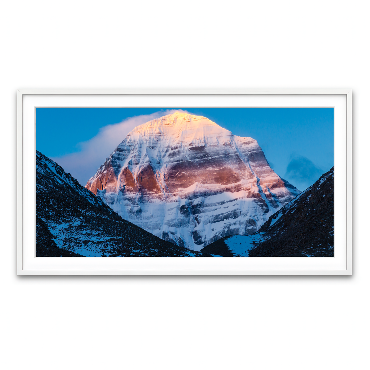 Framed Print 2x1 White