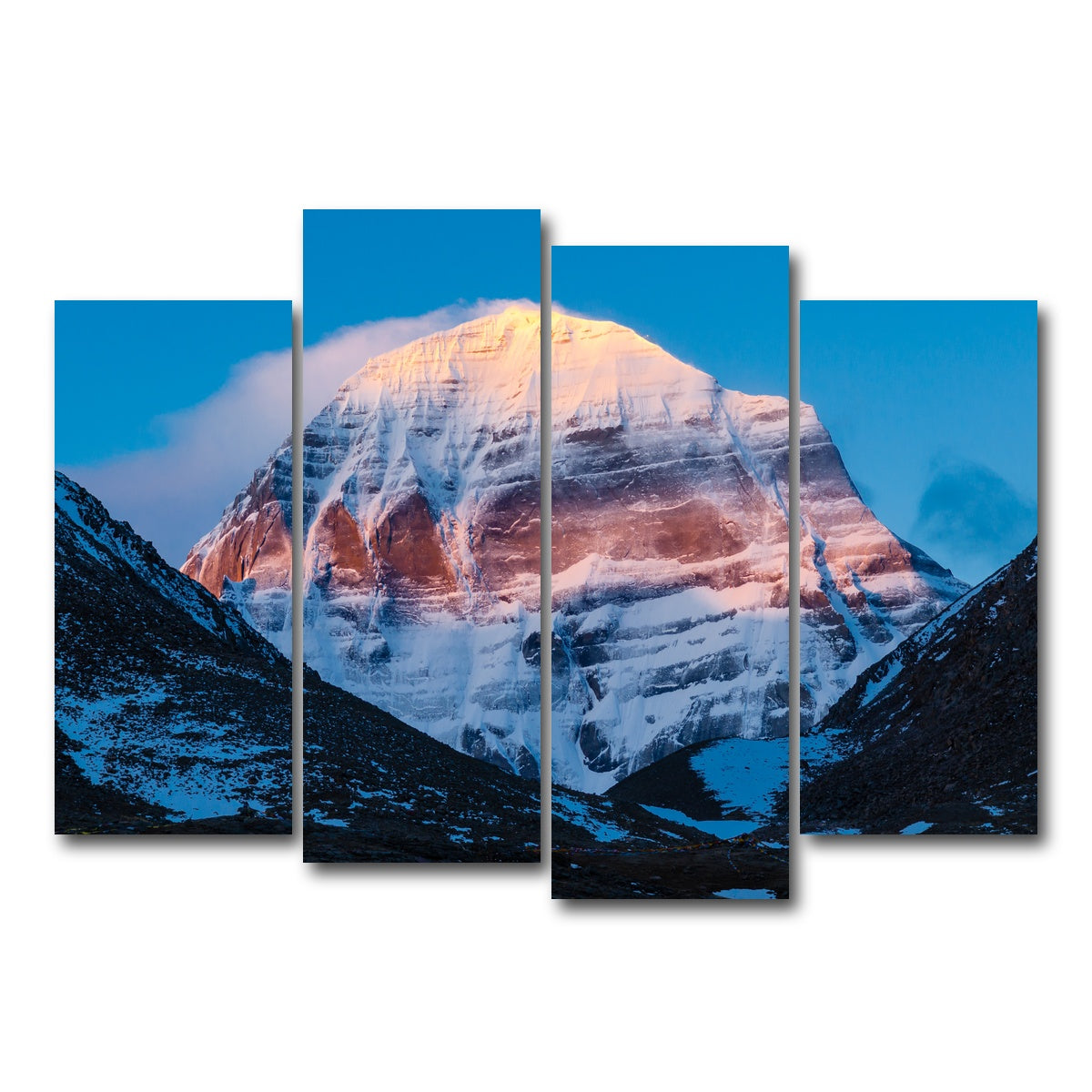 AUTO-MOCKUP WHITE | Mount Kailash - Tibet | 4 Piece | Gallery Wrap Canvas | group=4_normal