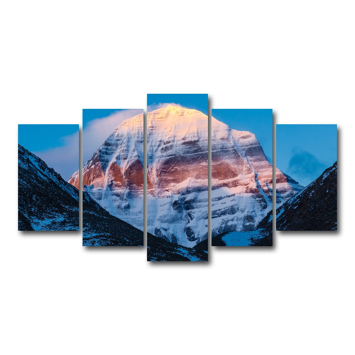 AUTO-MOCKUP WHITE | Mount Kailash - Tibet | 5 Piece | Gallery Wrap Canvas | group=5_normal