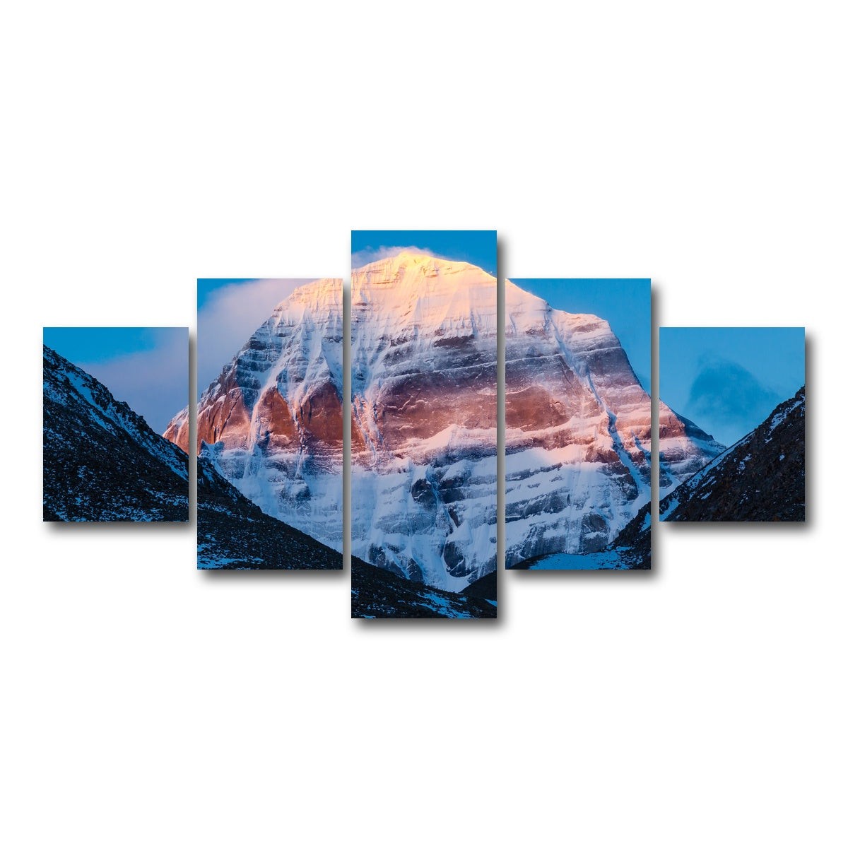 AUTO-MOCKUP WHITE | Mount Kailash - Tibet | 5 Piece | Gallery Wrap Canvas | group=5_short