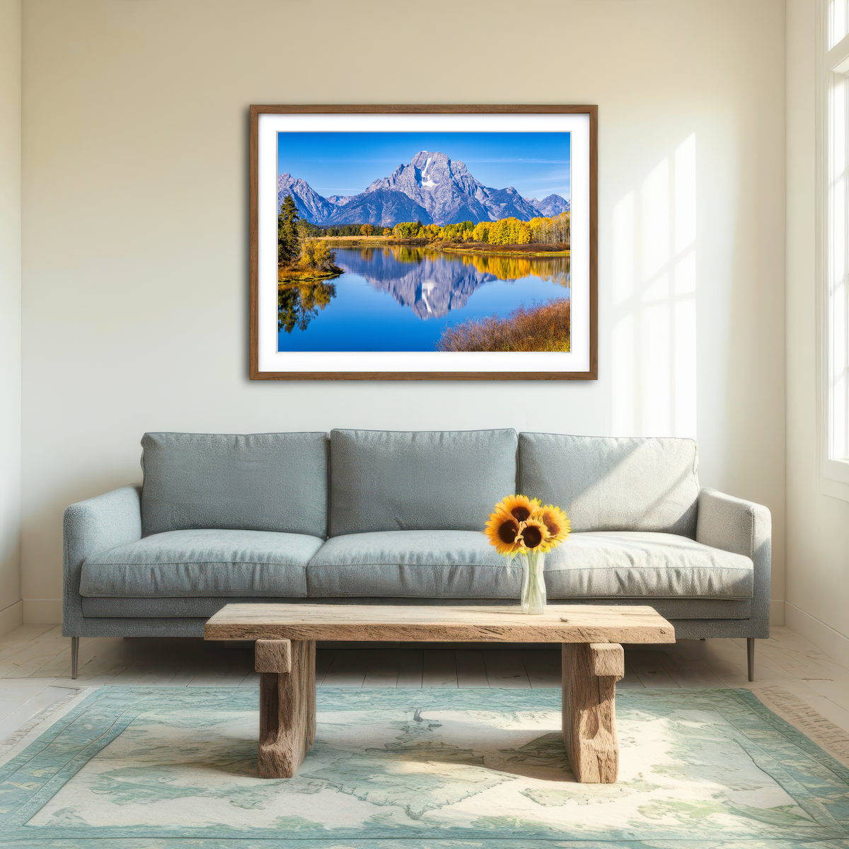 AUTO-MOCKUP ROOM | Mount Moran and Reflections Wall Art