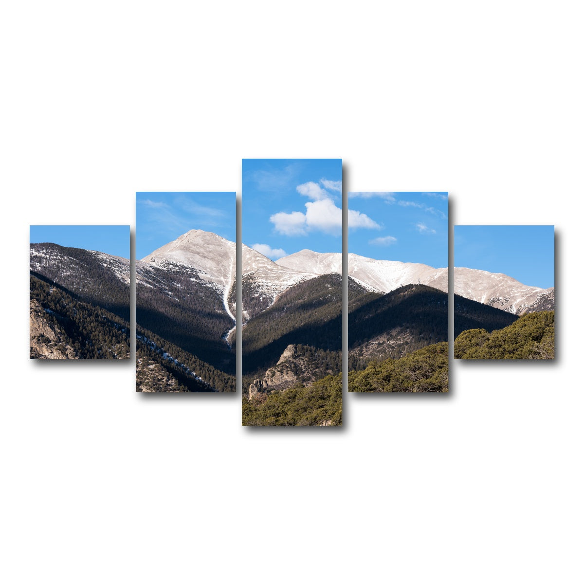 AUTO-MOCKUP WHITE | Mount Princeton | 5 Piece | Gallery Wrap Canvas | group=5_short
