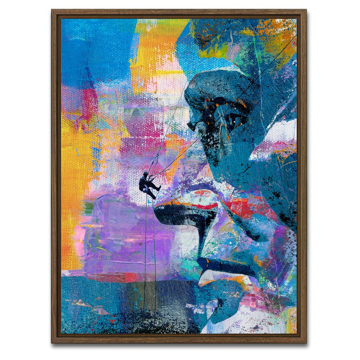 AUTO-MOCKUP WHITE | Mount Rush More | 1 Piece | Walnut Framed Canvas | group=3x4