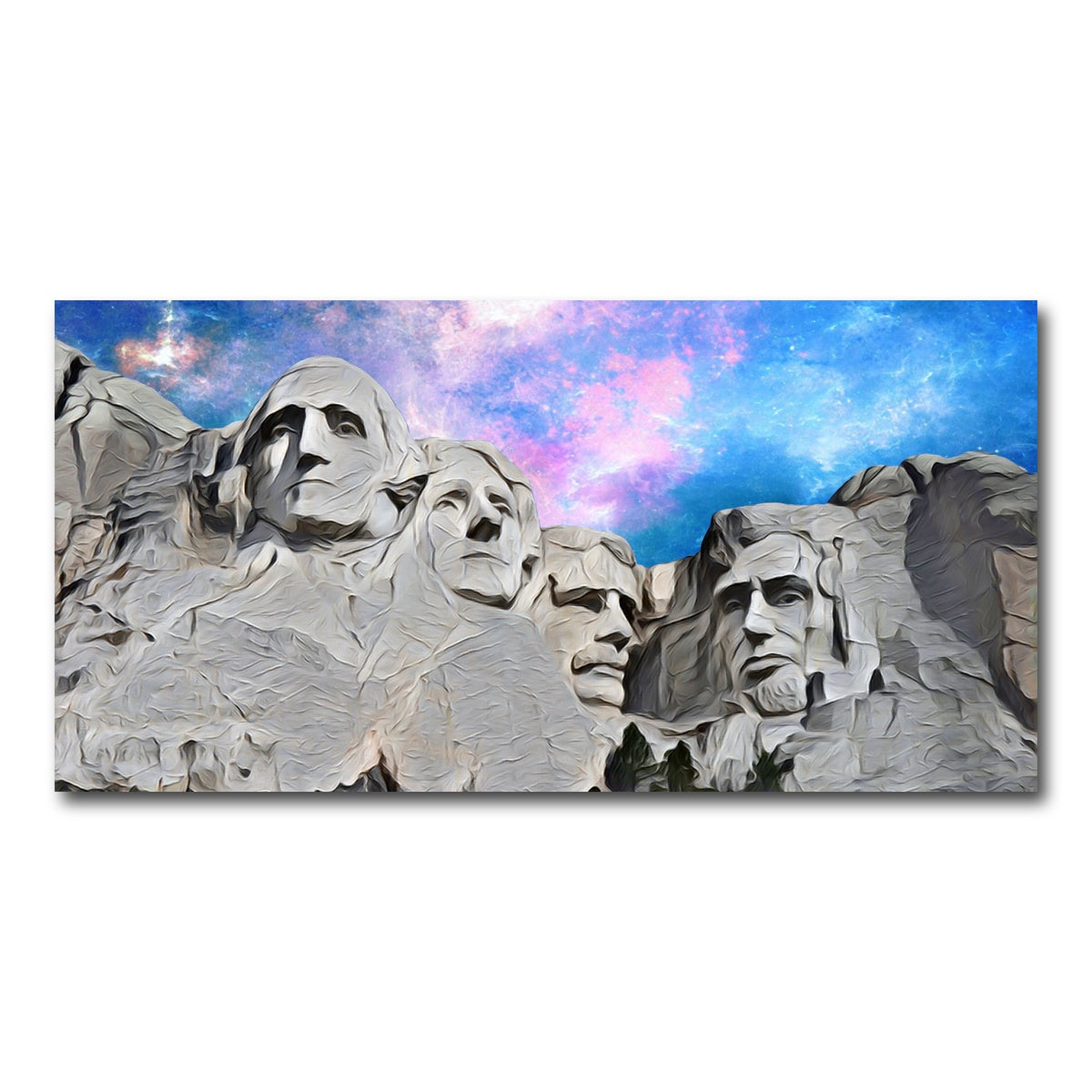 AUTO-MOCKUP WHITE | Mount Rushmore Abstract | 1 Piece | Gallery Wrap Canvas | group=2x1