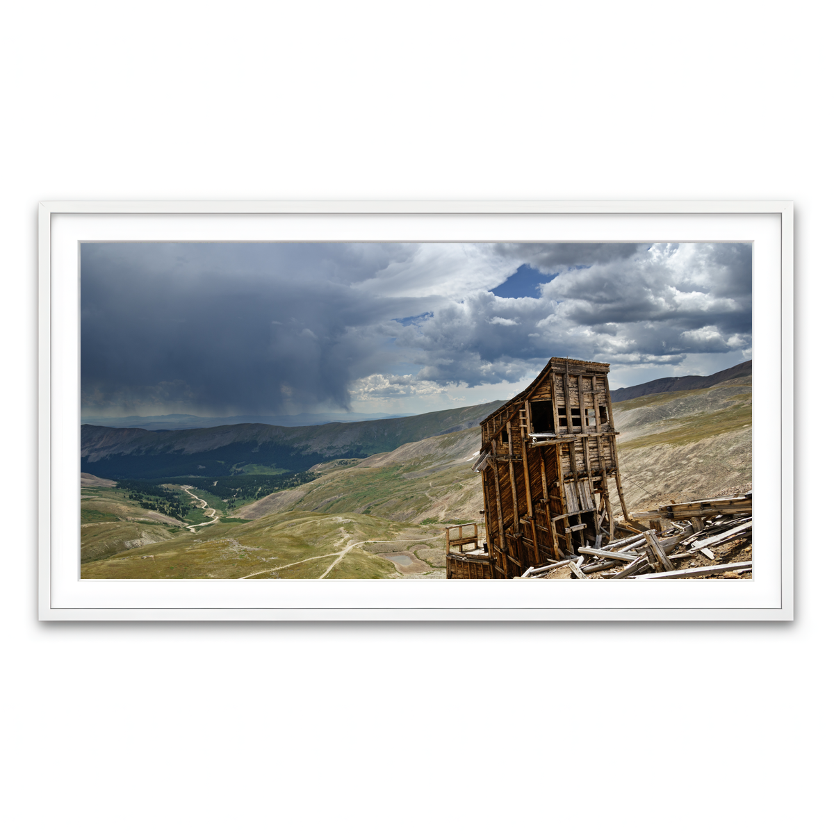 Framed Print 2x1 White