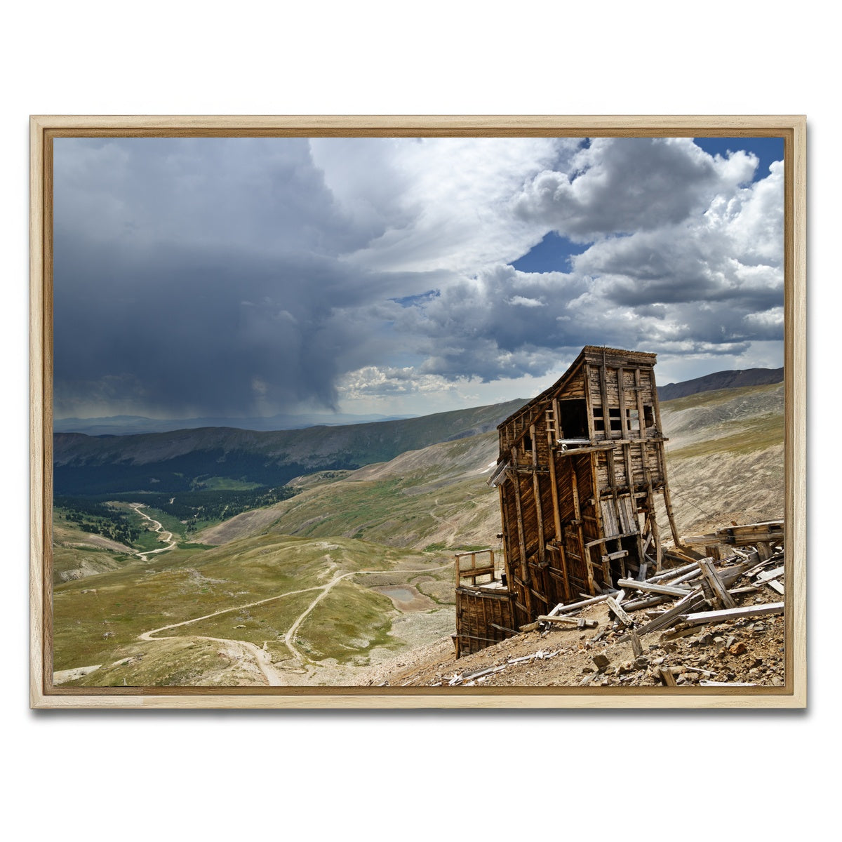 AUTO-MOCKUP WHITE | Mount Sherman Hilltop Mine Ruins | 1 Piece | Natural Framed Canvas | group=4x3