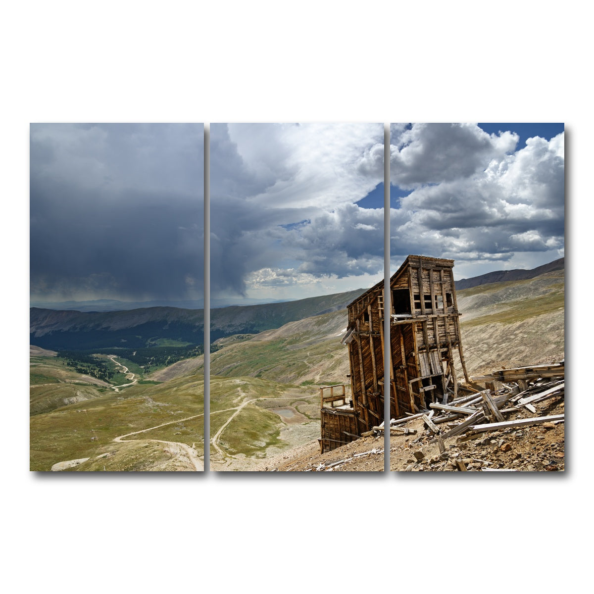 AUTO-MOCKUP WHITE | Mount Sherman Hilltop Mine Ruins | 3 Piece | Gallery Wrap Canvas | group=12x24