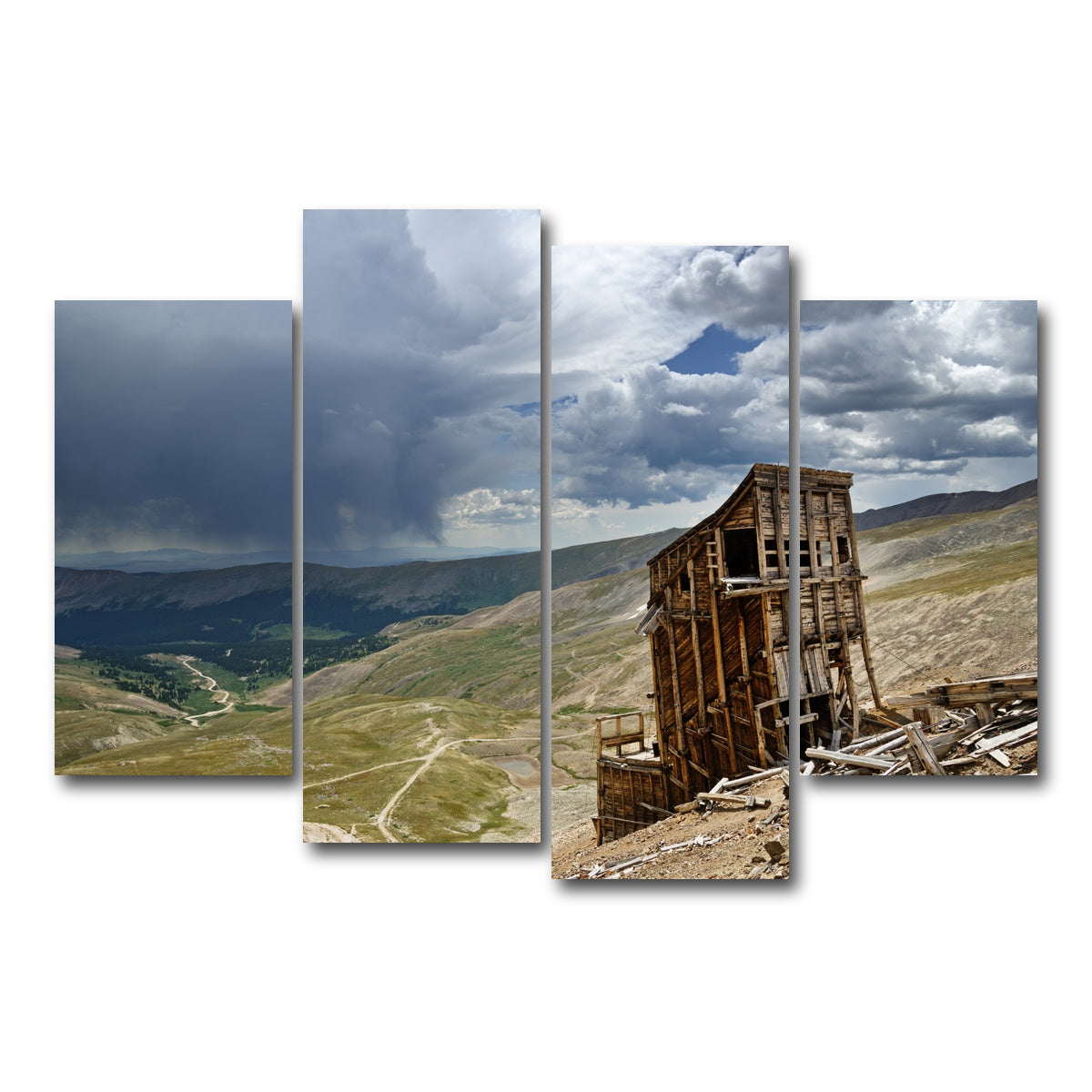 AUTO-MOCKUP WHITE | Mount Sherman Hilltop Mine Ruins | 4 Piece | Gallery Wrap Canvas | group=4_short