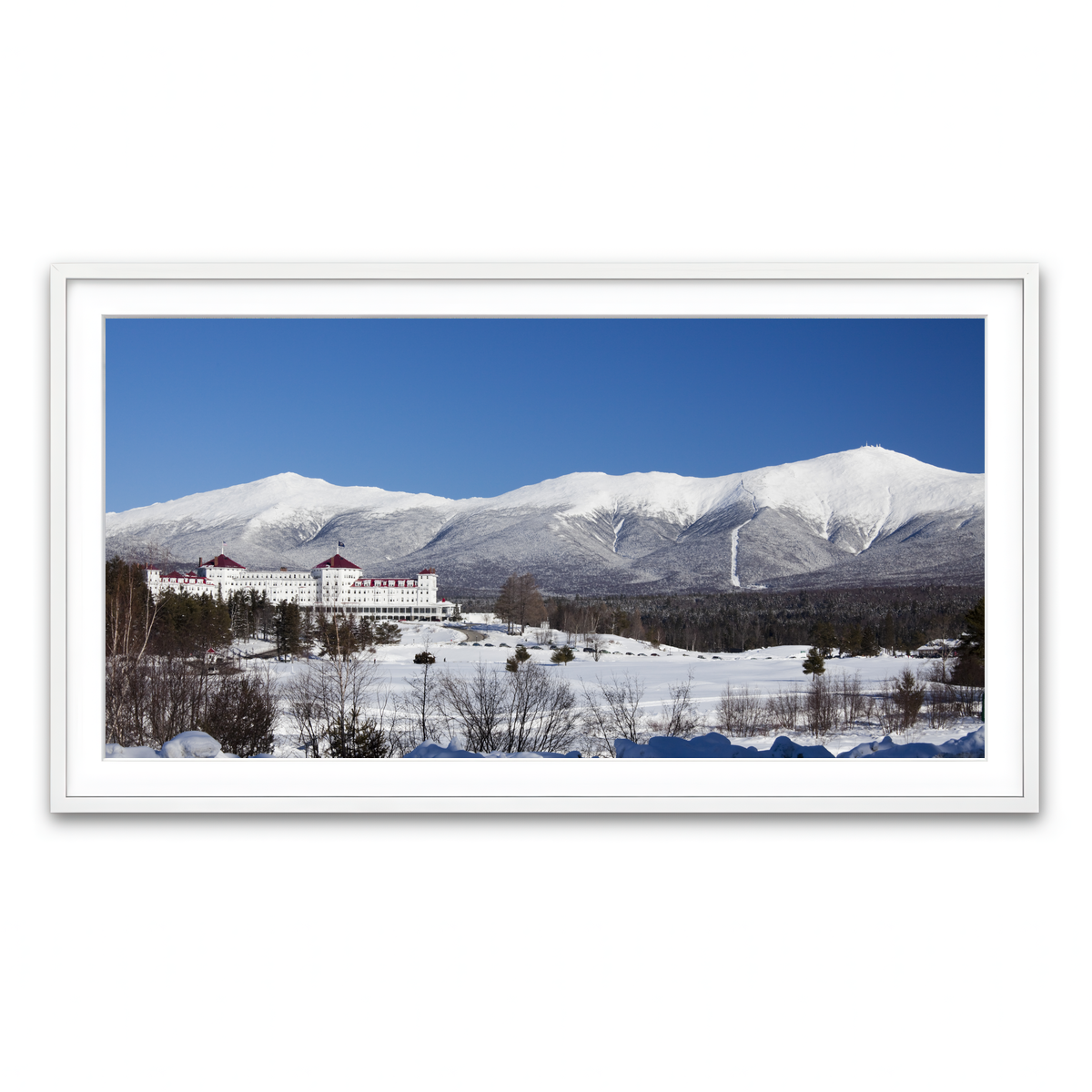 Framed Print 2x1 White