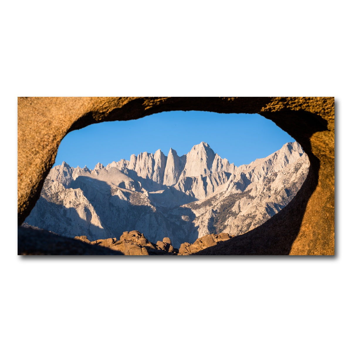 AUTO-MOCKUP WHITE | Mount Whitney through Sandstone Archway | 1 Piece | Gallery Wrap Canvas | group=2x1