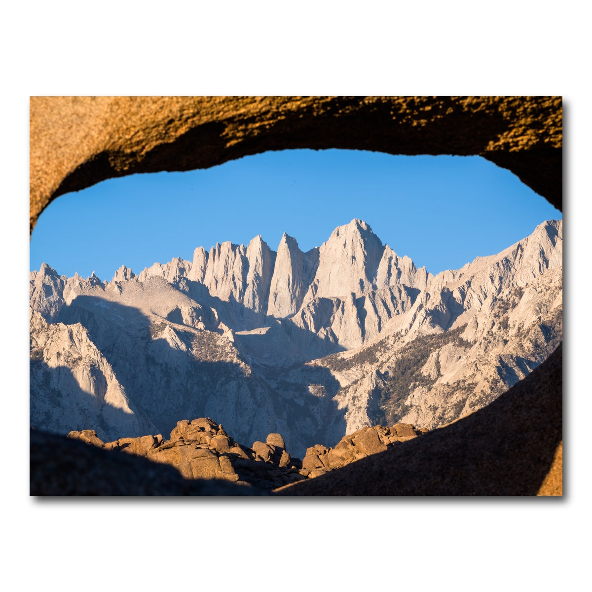 AUTO-MOCKUP WHITE | Mount Whitney through Sandstone Archway | 1 Piece | Gallery Wrap Canvas | group=4x3