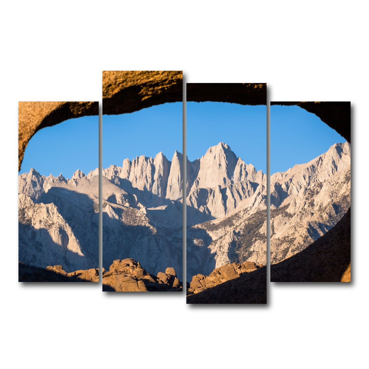 AUTO-MOCKUP WHITE | Mount Whitney through Sandstone Archway | 4 Piece | Gallery Wrap Canvas | group=4_normal