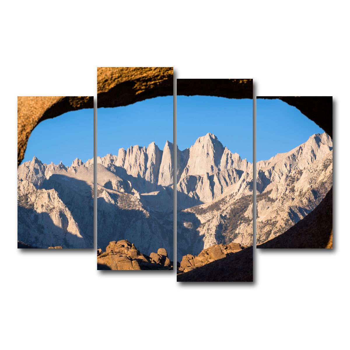 AUTO-MOCKUP WHITE | Mount Whitney through Sandstone Archway | 4 Piece | Gallery Wrap Canvas | group=4_short
